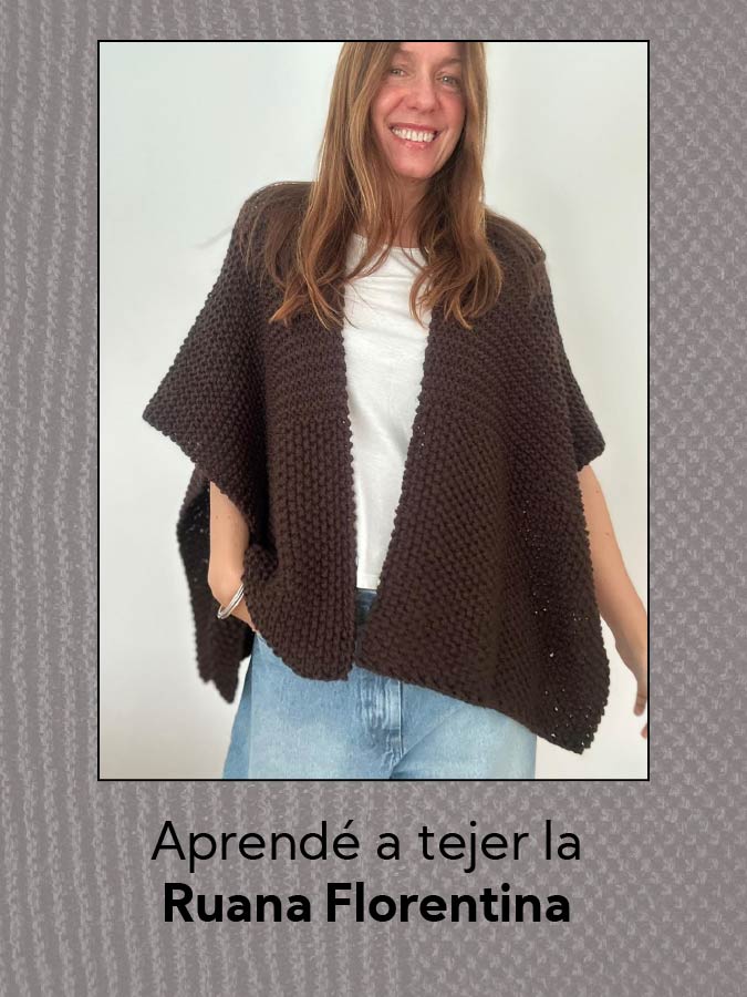 Tutorial para tejer la Ruana Florentina